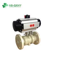 China Pph Electric/Pneumatic Actuator True Union Ball Valve with Bracket and UV Protection for sale