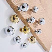 China Minimalist Brass Dresser Knob Drawer Handle Kitchen Gold 30mm Drawer Knobs factory