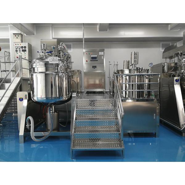 Quality Steam heating Vacuum Emulsifier Mixer , 500L Cosmetic Cream Mixer Machine for sale