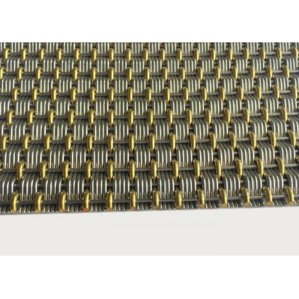Quality 2m Brass Woven Architectural Metal Mesh Decoration Metal Cladding Corrosion for sale