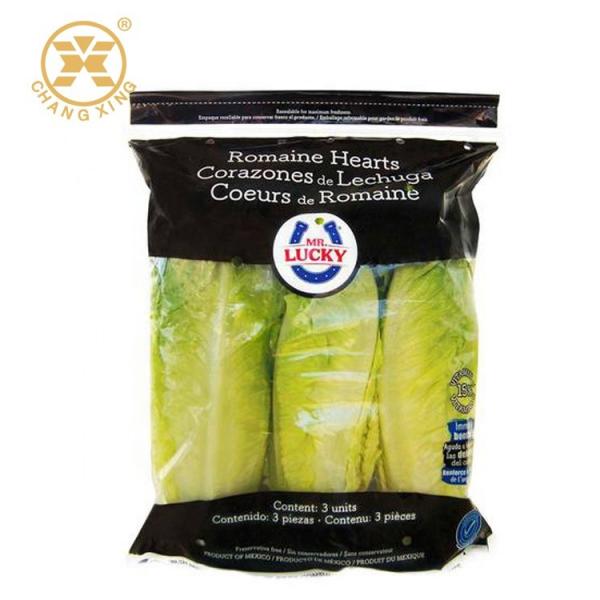 Quality 500g Perforated LDPE Vegetable Packing Bags Salad Poly Stand Up Pouches With Holes for sale