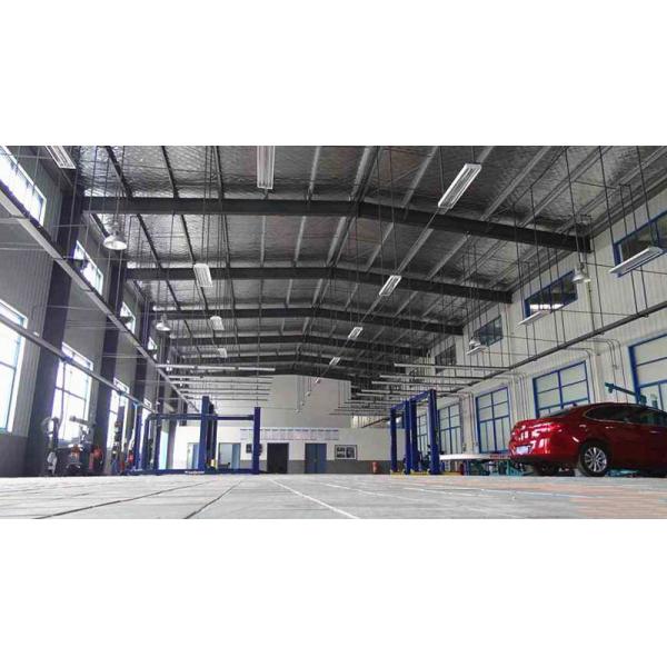 Quality Metal Frame Garage Steel Building Construction With Steel Cladding Sheet Wall / Roof for sale