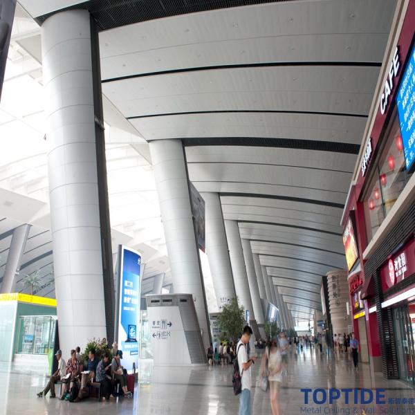 Quality Windproof Aluminium Roll Form S shape Strip Ceiling External Passage Suspended for sale