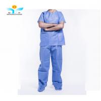 Quality Two Pieces Hospital Medical Uniforms 40gsm 35gsm Sms Pp Material for sale