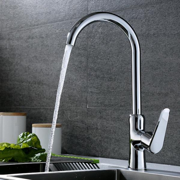 Quality 360 Swivel Hot And Cold Water Kitchen Sink Mixer Faucets Single Handle for sale