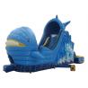 China Children Entertainment Large Inflatable Slide Dolphin Boat Inflatable Floating Water Slide factory