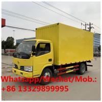 China HOT SALE! high quality and good price diesel dongfeng 3T-5T VAN BOX BODY TRUCK, cargo van transported vehicle factory