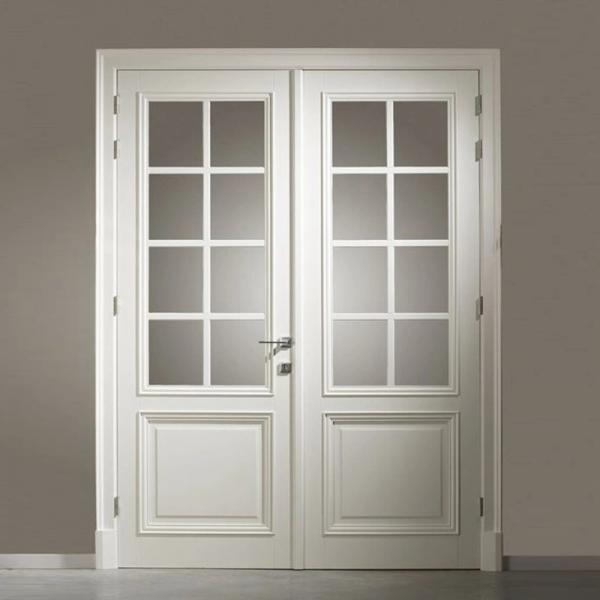 Quality composite Interior Double Doors With Glass , WPC Corrosion Proof Doors for sale