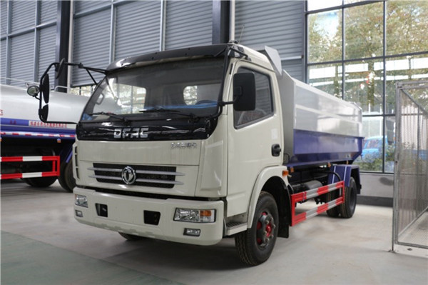 Quality Side Loading Garbage Compactor Truck Dongfeng 4X2 8CBM Carbon Steel Waste Truck for sale