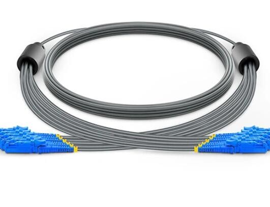 Quality Armored Fiber Optic Patch Cable 6 Core OS2 E2000 To E2000 Single Mode High Density for sale