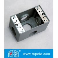 China Weatherproof Electrical Boxes 3 Holes / 5 Holes Single Gang Outlet Boxes Die Cast Metal factory
