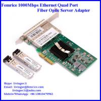 China 1G quad ports fiber optical network card server application network adapter for sale