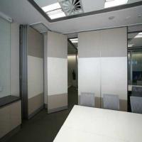 China Fire Resistant Office Acoustic Plywood Partition Wall / Sliding Room Dividers factory