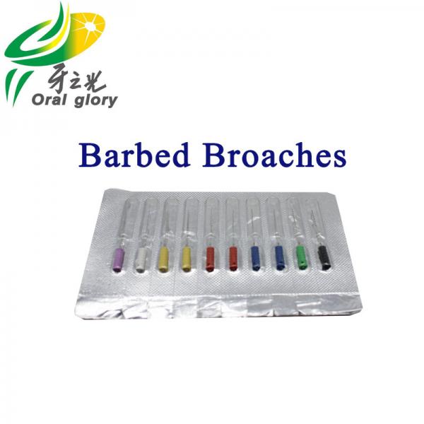 Quality Medical Stainless Steel Hand File Dental Barded Broaches For Root Canal Cleaning for sale