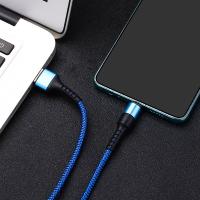 China USB 3.0 Nylon Charging Cable , Nylon Braided Micro Usb Cable For Samsung Phone factory