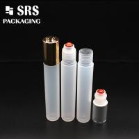 China SRS empty cosmetic 15ml plastic roll on bottle with colored ball factory
