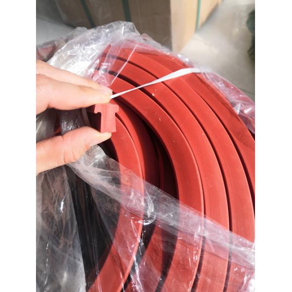 Quality Red Color Silicone Rubber Washers Silicone Stripe 9mpa Tensile Strength for sale