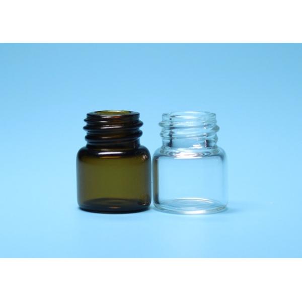 Quality 1ml Transparent and Brown Borosilicate Tubular Thread Mouth Glass Vial for sale