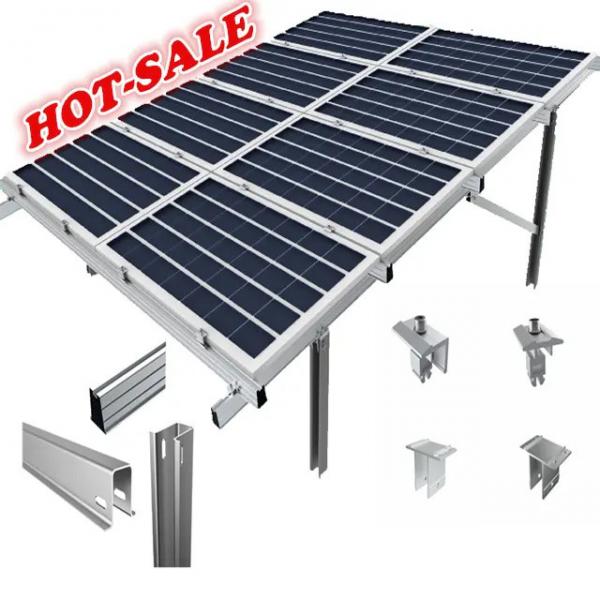 Quality 6005-T5 SUS304 Solar Panel Mounting Brackets Anodized Solar Panel Ground Frame for sale