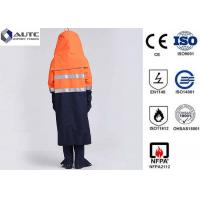 China 3XL Complete Production Line 55 cal Arc Flash Proof Personal Protective Equipment Suit For ASTM F195 factory
