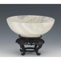 China Natural Stone 24 White Onyx Stone Bathroom Vessel Sink factory