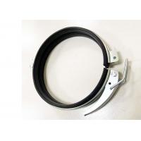 Quality 180mm Pipe Clamps Galvanised Black Rubber Coated For Wood Working Dust Collector for sale