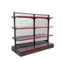 China Single Side Display Grid Rack Heavy Duty Supermarket Shelving factory
