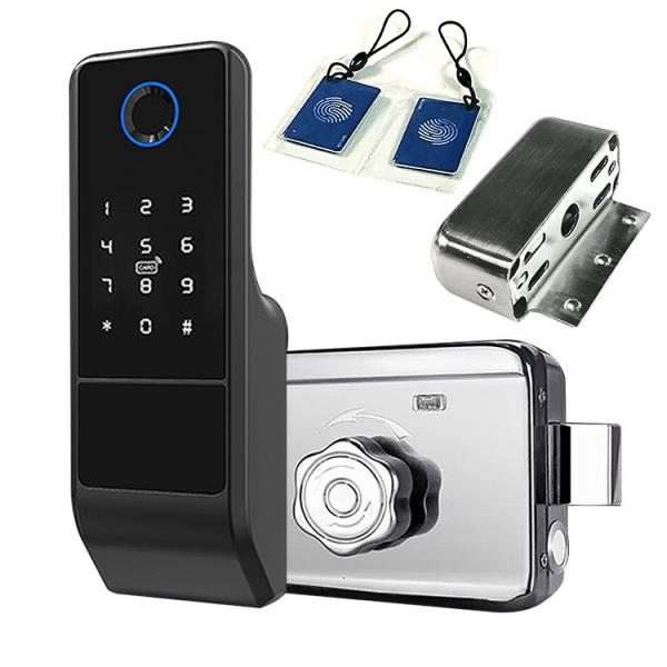 Quality Tuya Smart Wifi Electronic Home Fingerprint Door Lock With App for sale