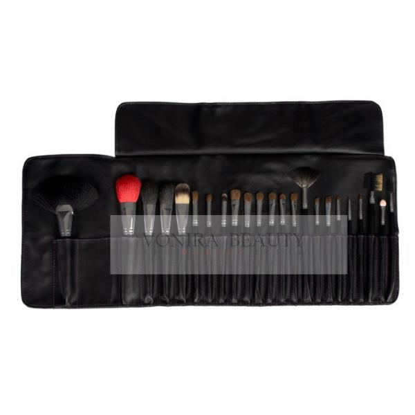 Quality Animal Hair Professional Makeup Brush Set 23Pcs With Soft PU Carrying Case for sale