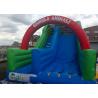 China PVC Tarpaulin Animal Park Zoo Cartoon Inflatable Dry Slide With Arch Door factory
