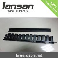 China Black 19 Inch Horizontal Cable Management High Density 1U Plastic Cable Management factory
