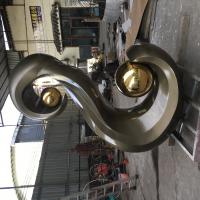 China S Type Stainless Steel Sculpture Abstract Bronzed Contemporary Outdoor Logo Sculpture factory