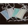 China 2ply 3ply disposable blue face mask with earloop or tie factory