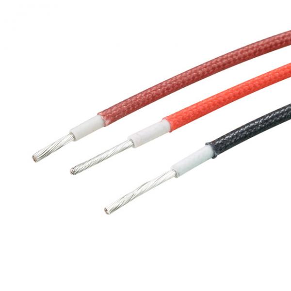 Quality 305m/roll 26AWG UL3172 Fiberglass Braided Silicone Wire for sale