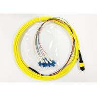 Quality MPO LC Fiber Optic Patch Cord Flat Round with 12core Ribbon Cable for sale