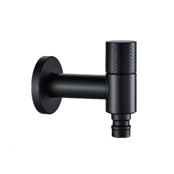 Quality Matt Black SUS304 Bibcock Cold Water Basin Tap Mixer Single Wall Mounted OEM for sale
