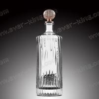 Quality New Design Luxury 700ml Tequila Glass Bottle With Glass Cap for sale