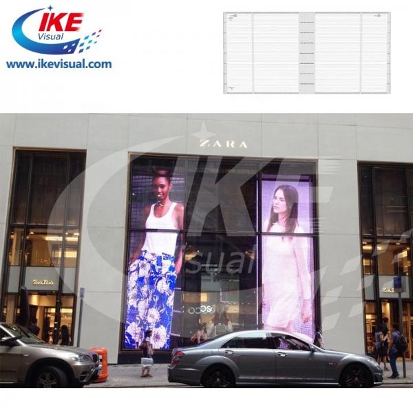 Quality Transparent Glass Outdoor Full Color LED Screen Advertising Display P10 1920hz for sale