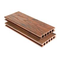 Quality WPC 140mm Hollow Composite Decking Boards Groove Surface Art Color For Villa for sale