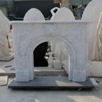China White Marble Modern Fireplace Natural Stone Fireplace Mantel French Style Luxury Home Decoration factory