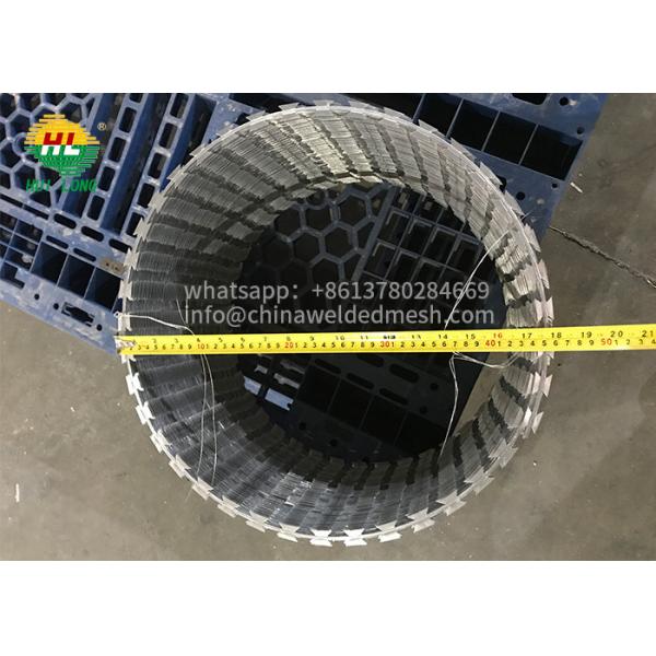 Quality CBT-65 Hot Dipped Galvanized Steel Concertina Razor Barbed Wire Mesh Roll Fence for sale
