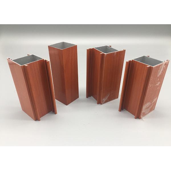 Quality 6063 T4 Senegal Wood Finish Aluminium Profiles , Anodized Aluminum Extrusions for sale
