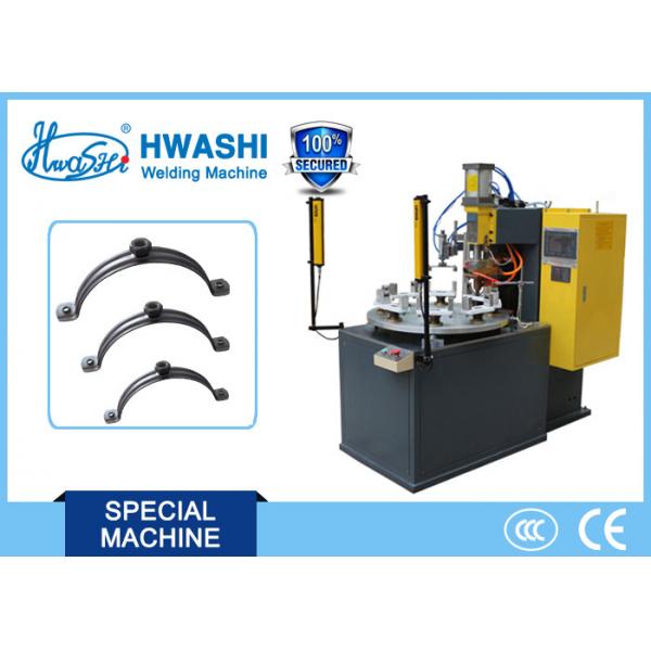Quality Pipe Clamp Nut Automatic Welding Machine With Rotary Table And Discharge Arm for sale