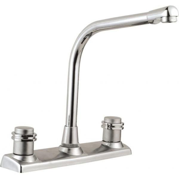 Quality Centerset 2 Handle Standard Kitchen Faucet 360 Degree Swivel for sale