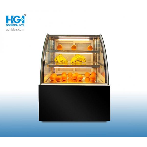 Quality Black ODM Marble Food Cold Countertop Bakery Display Cases Refrigerator 3×2×4ft for sale