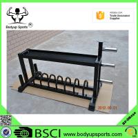 China Cast Iron Gym Dumbbell Rack For Bumper And Kettlebell Customized Logo factory