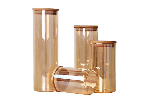 500ml 1000ml empty glass jars high borosilicate storage with