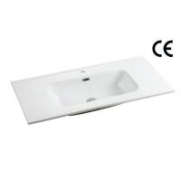 China Ceramic Large Bathroom Rectangular Vessel Sink Vanities 1000mm factory