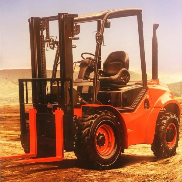 Quality Off Road Rough Terrain Four Wheel Drive Forklift Lifting Height 3000mm for sale