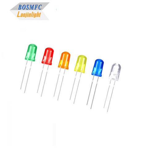 Quality 5mm Light Emitting Diode , White Red Green Blue Yellow Orange Dip LED lamp for sale